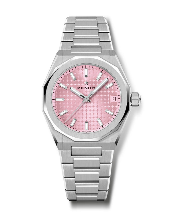 cortina ZENITH Defy Skyline 36mm Steel Case Pink Dial Metal Bracelet cortina ZENITH Defy Skyline 36mm Steel Case Pink Dial Metal Bracelet