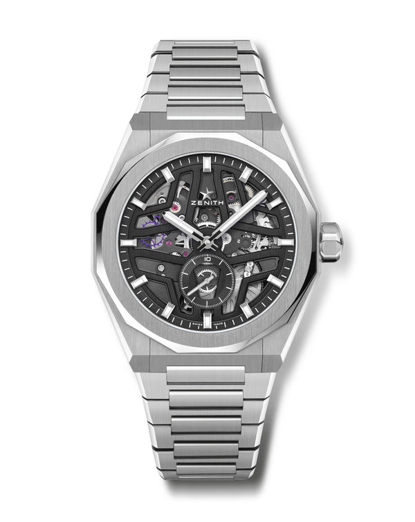 cortina ZENITH Defy Skyline Skeleton 41mm Black Dial Steel Bracelet cortina ZENITH Defy Skyline Skeleton 41mm Black Dial Steel Bracelet