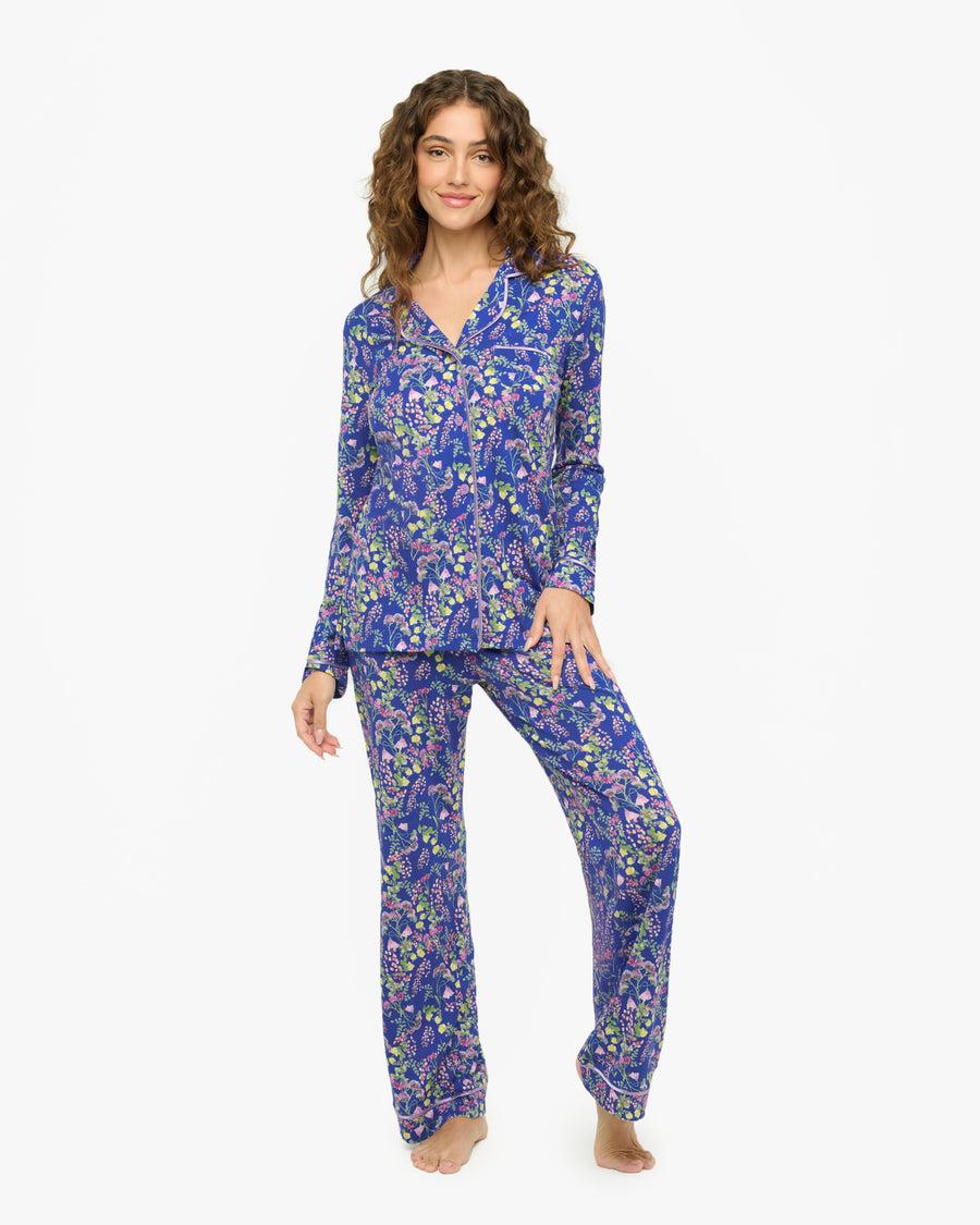Cosabella Bella Printed Long Sleeve Top & Pant Pajama Set