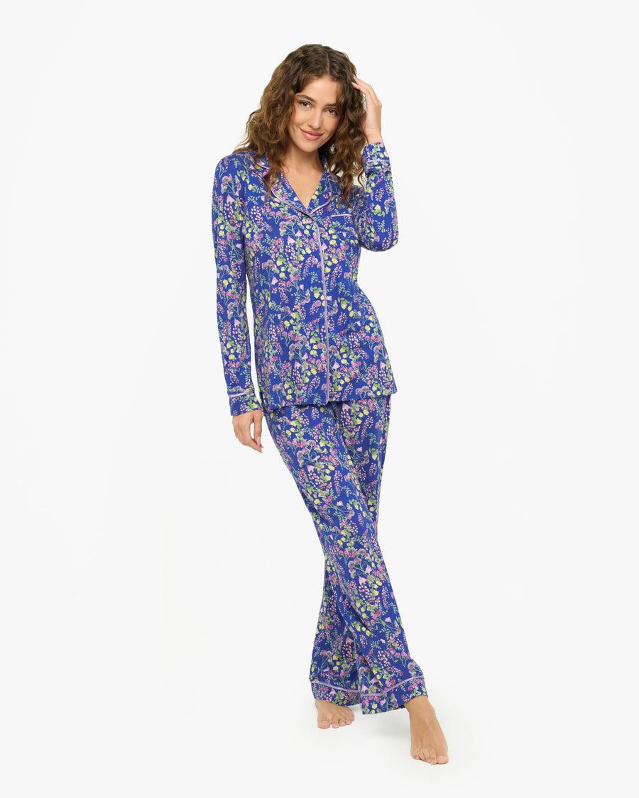 Cosabella Bella Printed Long Sleeve Top & Pant Pajama Set