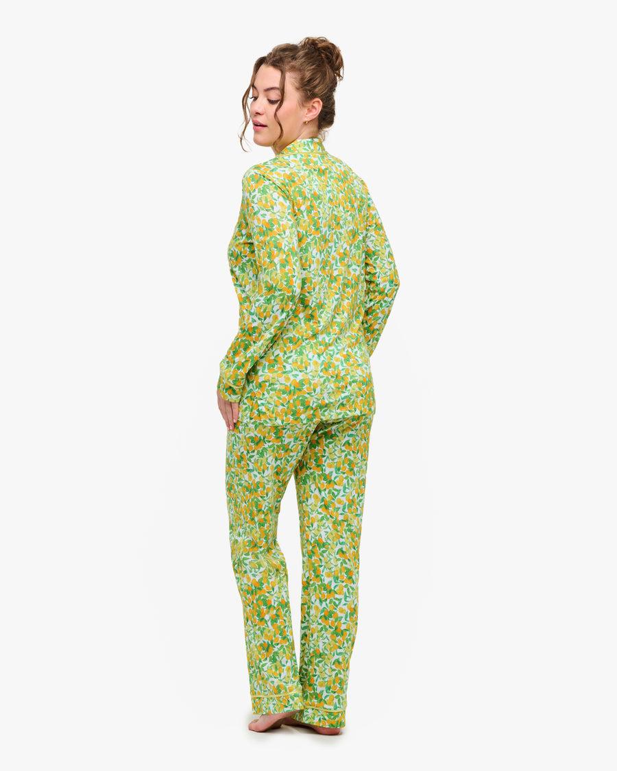 Cosabella Bella Printed Long Sleeve Top & Pant Pajama Set