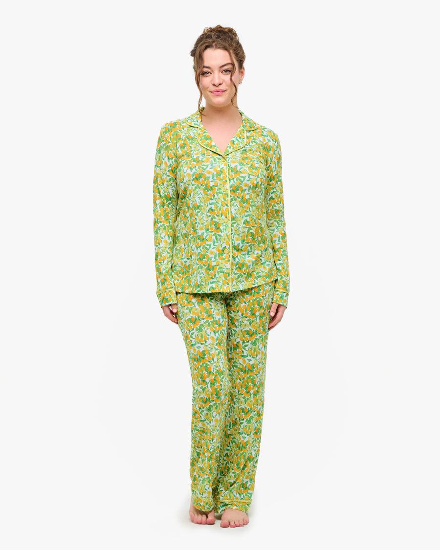 Cosabella Bella Printed Long Sleeve Top & Pant Pajama Set