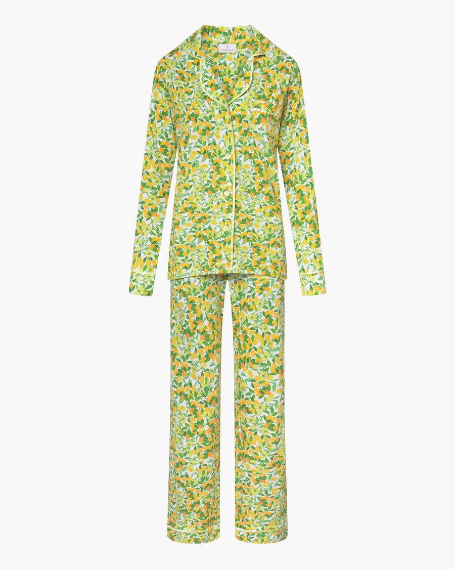 Cosabella Bella Printed Long Sleeve Top & Pant Pajama Set