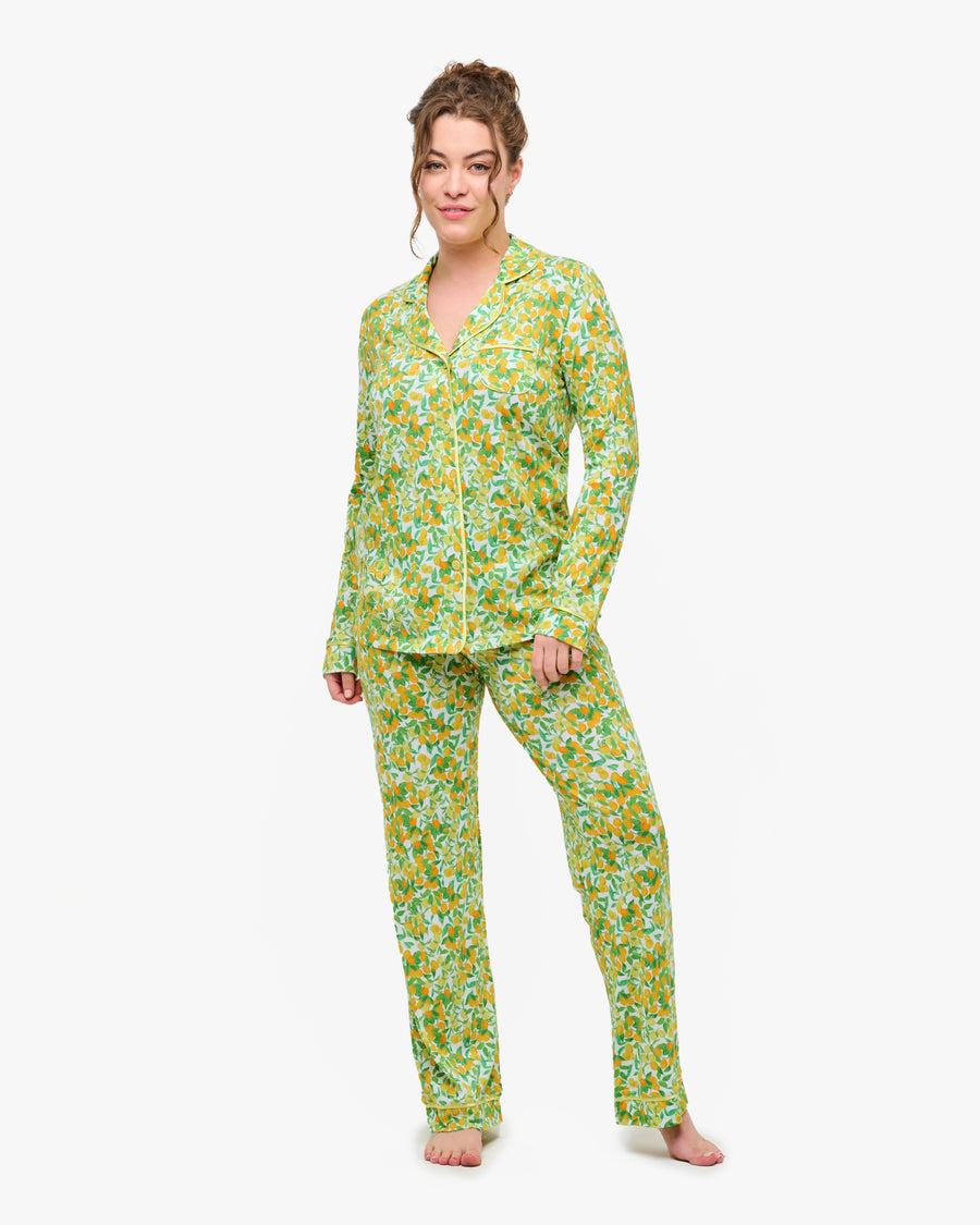 cosabella Bella Printed Long sleeve top & pant pajama set