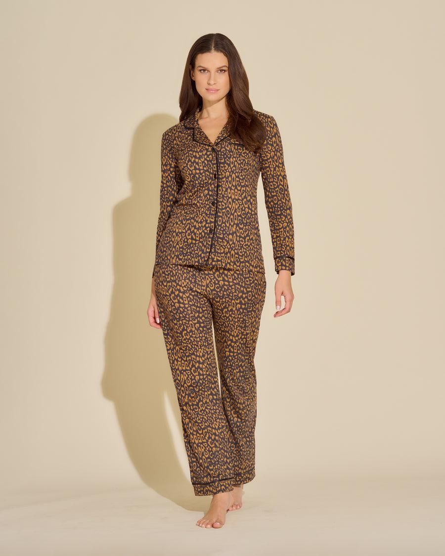Cosabella Bella Printed Long Sleeve Top & Pant Pajama Set