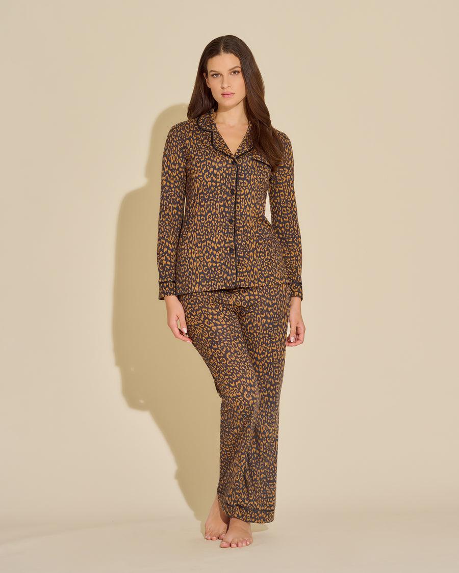 Cosabella Bella Printed Long Sleeve Top & Pant Pajama Set