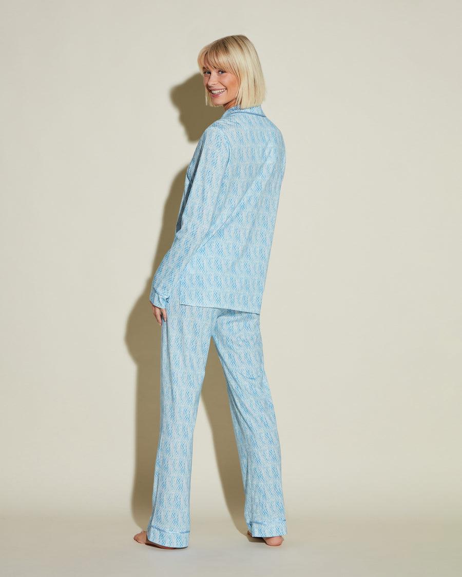 Cosabella Bella Printed Long Sleeve Top & Pant Pajama Set