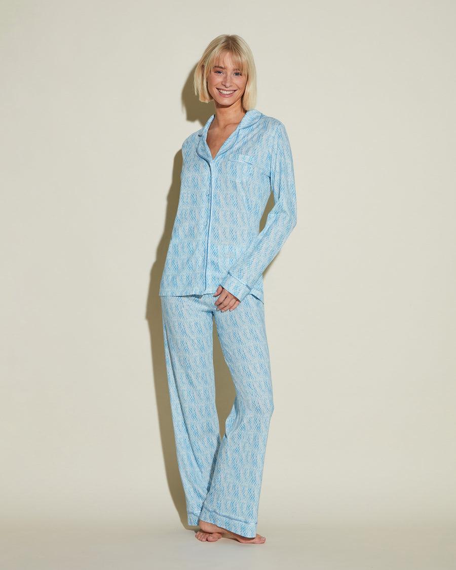 Cosabella Bella Printed Long Sleeve Top & Pant Pajama Set