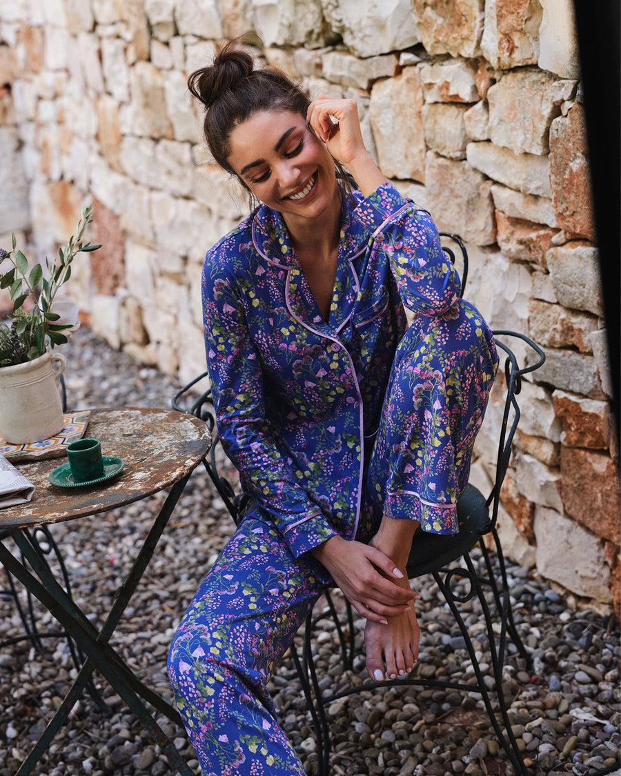 cosabella Bella Printed Long sleeve top & pant pajama set
