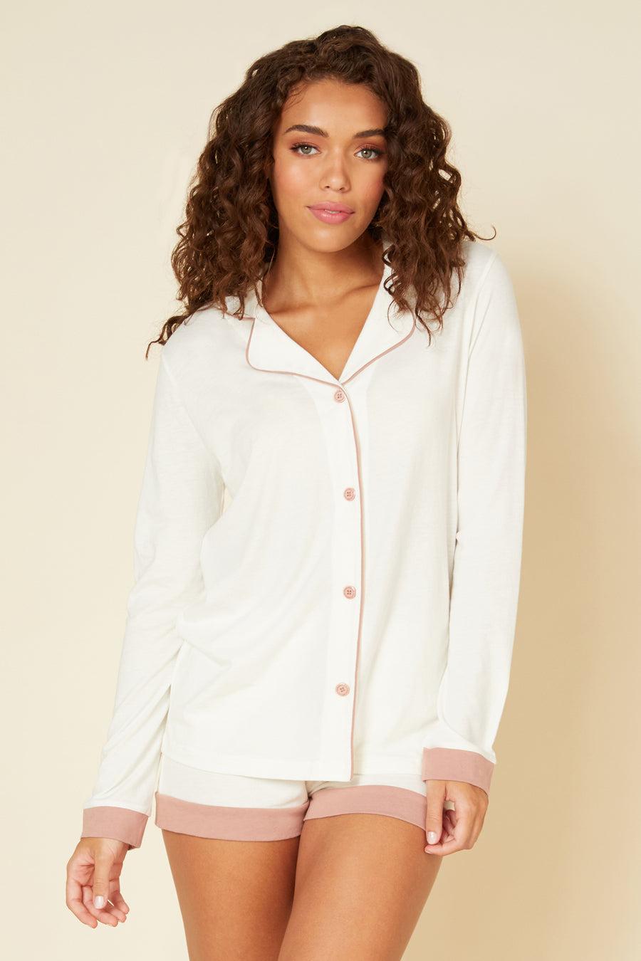 cosabella Bella Long sleeve top & boxer pajama set