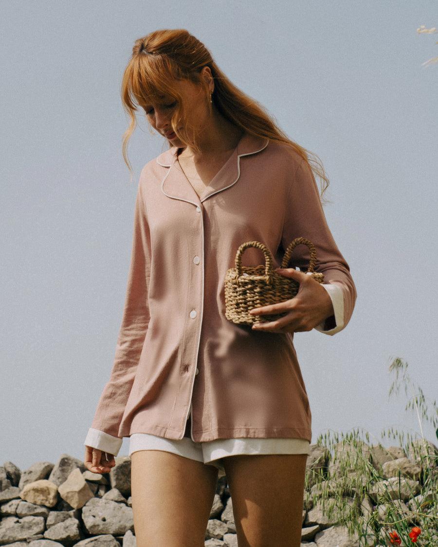 cosabella Bella Long sleeve top & boxer pajama set