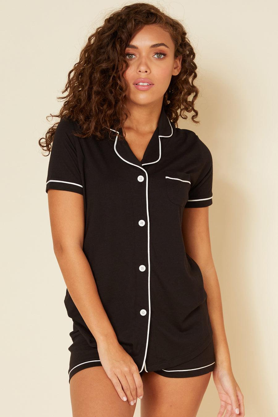 Cosabella Bella Short Sleeve Top & Boxer Pajama Set