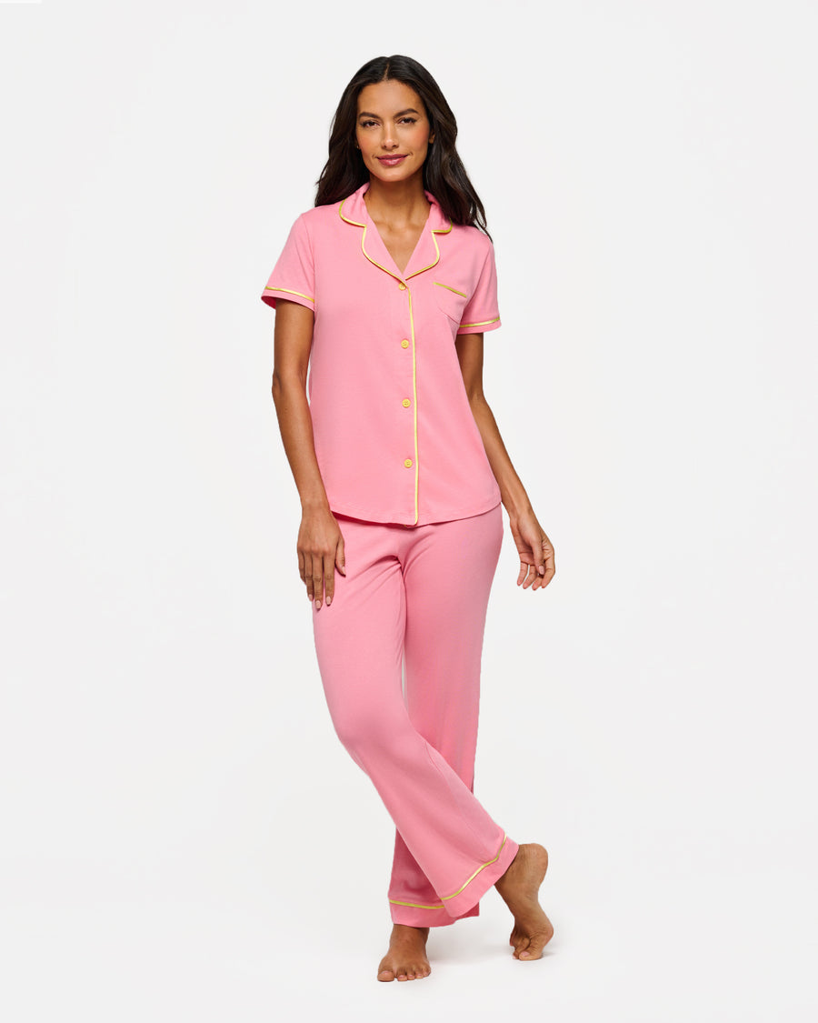Cosabella Bella Short Sleeve Top & Pant Pajama Set