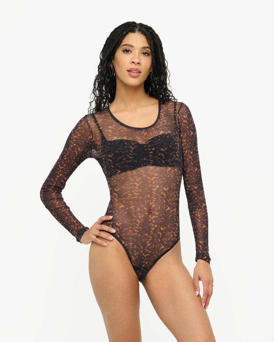 Cosabella Soire Confidence Printed Long Sleeve Bodysuit