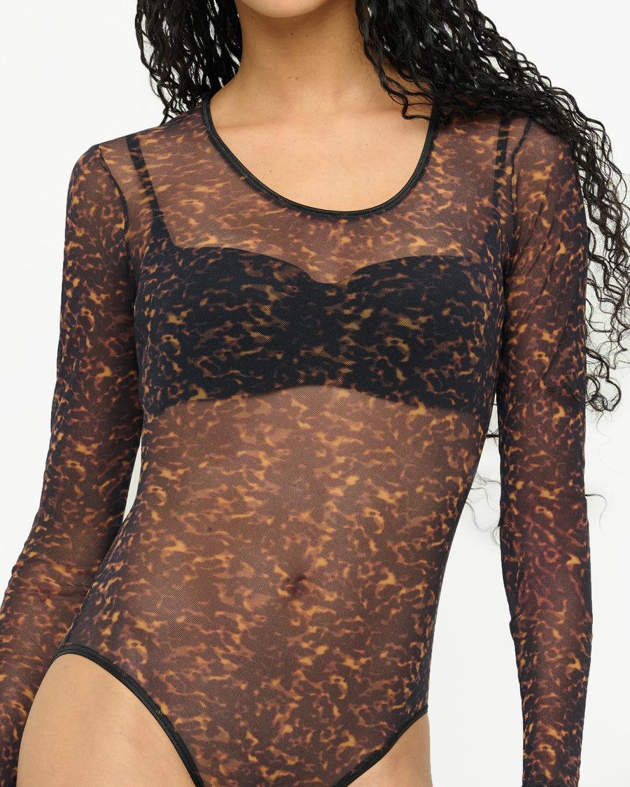 Cosabella Soire Confidence Printed Long Sleeve Bodysuit