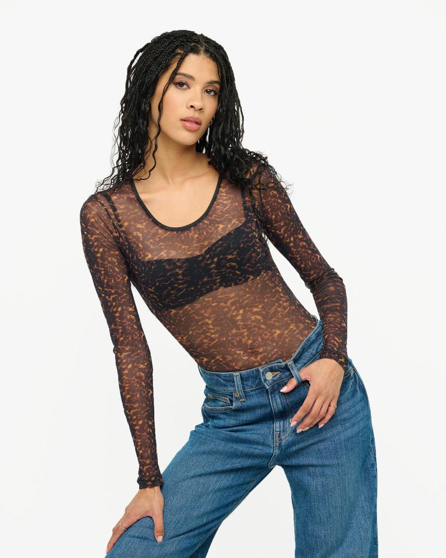 cosabella Soire Confidence Printed Long sleeve bodysuit