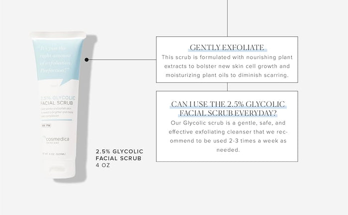 Cosmedica Skincare 2.5% Glycolic Facial Scrub