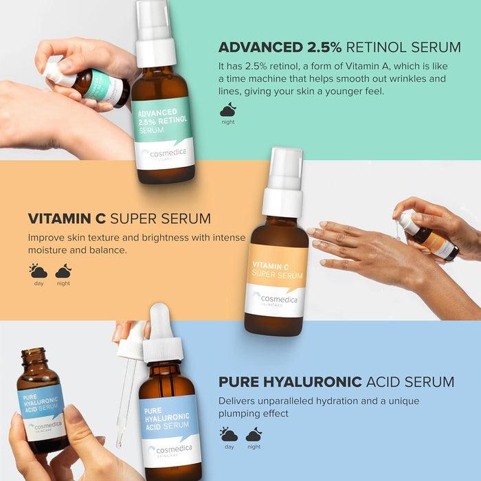 Cosmedica Skincare Trio Facial Serum Kit