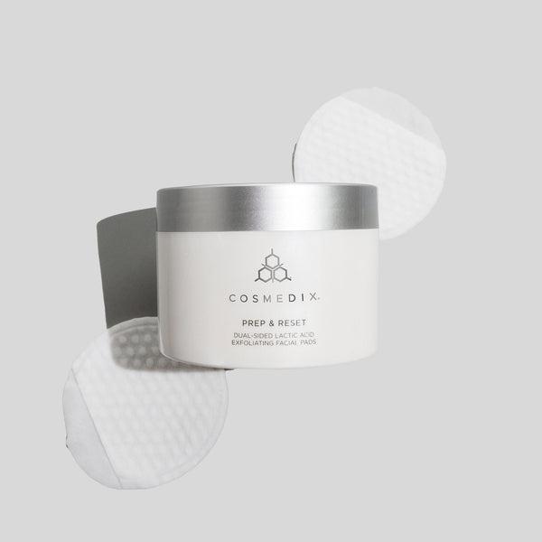 Cosmedix Prep & Reset Dual-Sided Lactic Acid Exfoliating Facial Pads