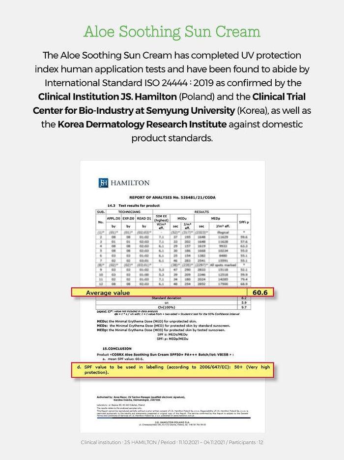 Cosrx Aloe Soothing Sun Cream SPF50+/ PA+++