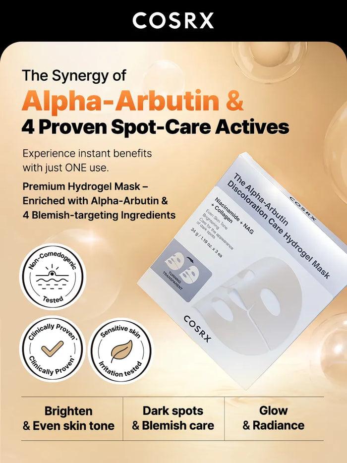 Cosrx COSRX The Alpha-Arbutin Discoloration Care Hydrogel Mask_3ea