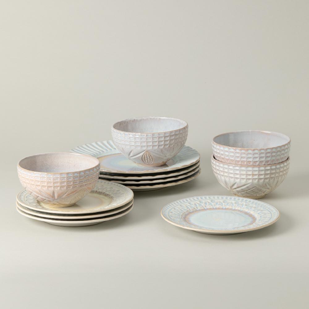 Costa Nova 12-piece Dinnerware Set With Bowl Cristal