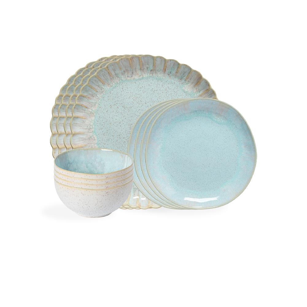 costa nova 12-piece Dinnerware Set with Bowl Eivissa & Mallorca by Casafina