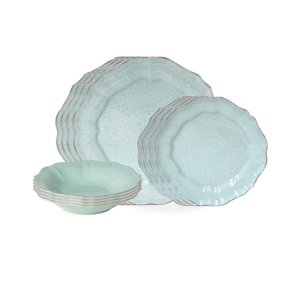 costa nova 12-piece Dinnerware Set with Pasta Plate Impressions Casafina by COSTA NOVA