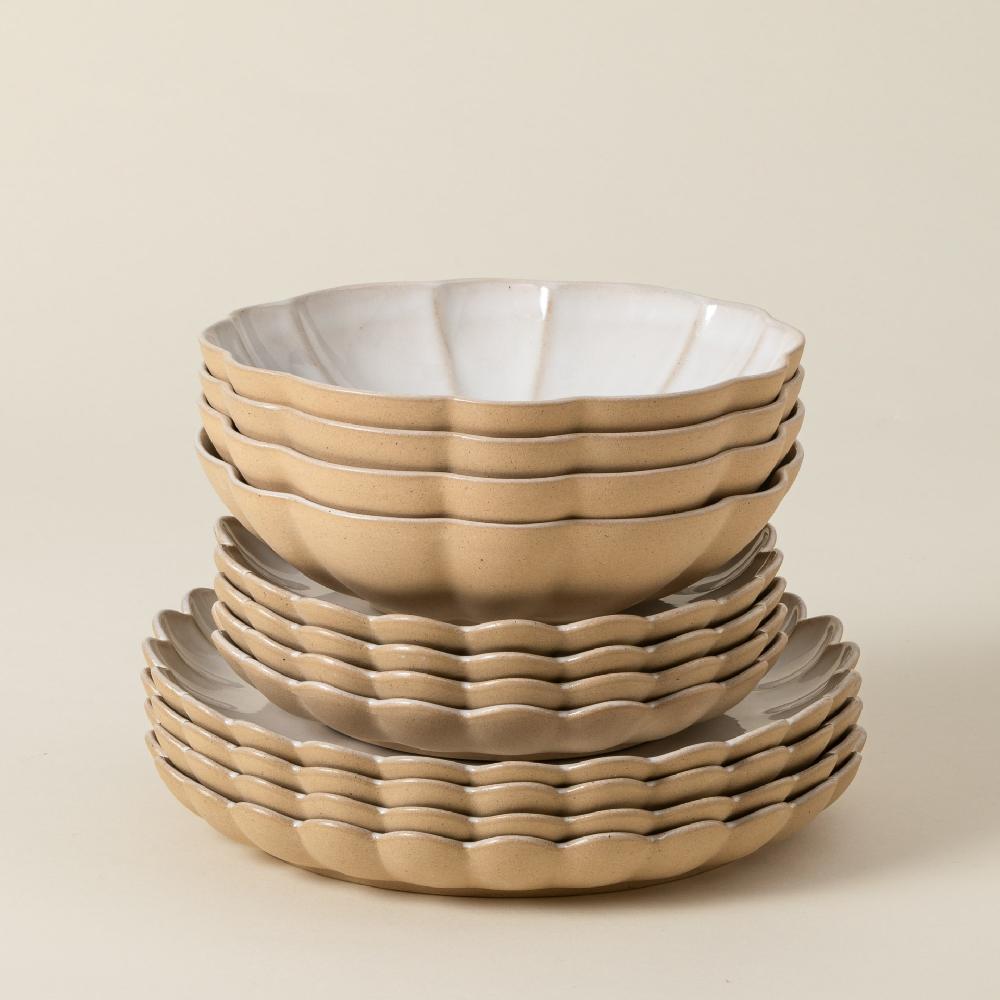 costa nova 12-piece Dinnerware Set with Pasta Plate Marrakesh