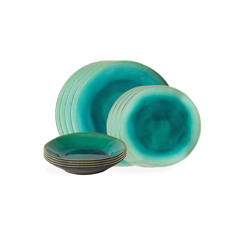 costa nova 12-piece Dinnerware Set with Pasta Plate Riviera