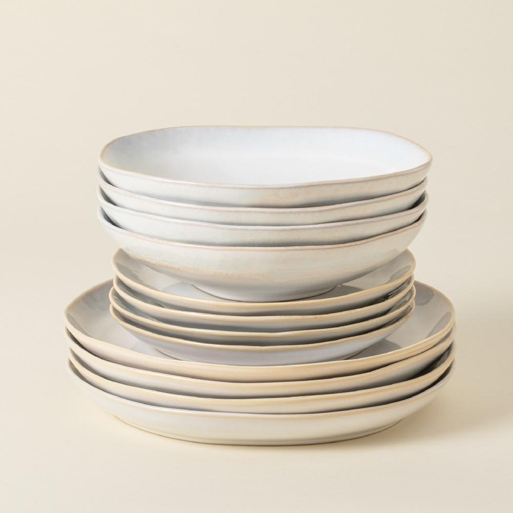 costa nova 12-piece Dinnerware Set with Soup / Pasta Bowl Brisa