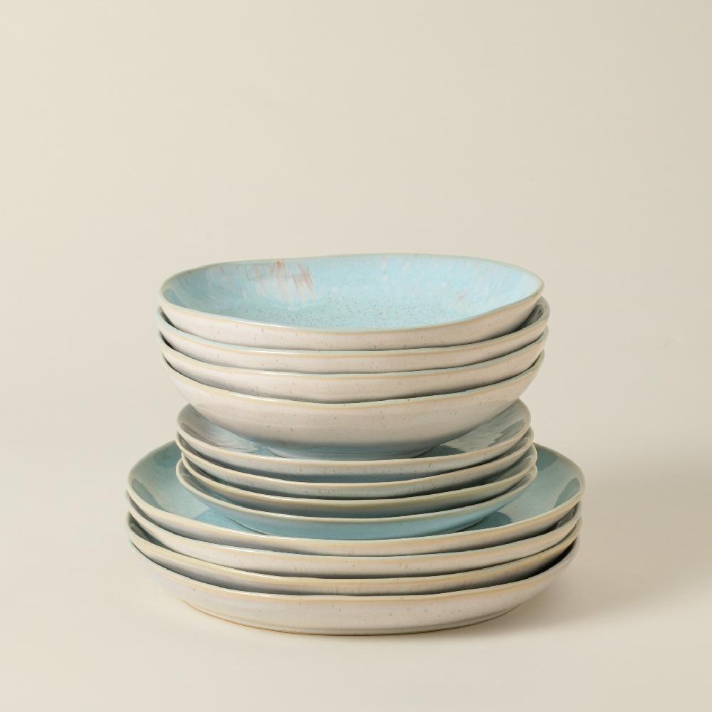 costa nova 12-piece Dinnerware Set with Soup / Pasta Bowl Eivissa Casafina by COSTA NOVA