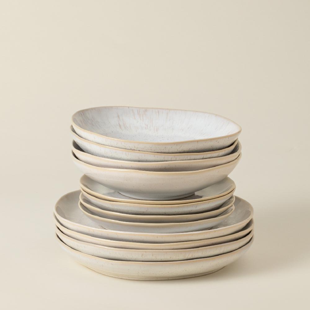 costa nova 12-piece Dinnerware Set with Soup / Pasta Bowl Eivissa Casafina by COSTA NOVA