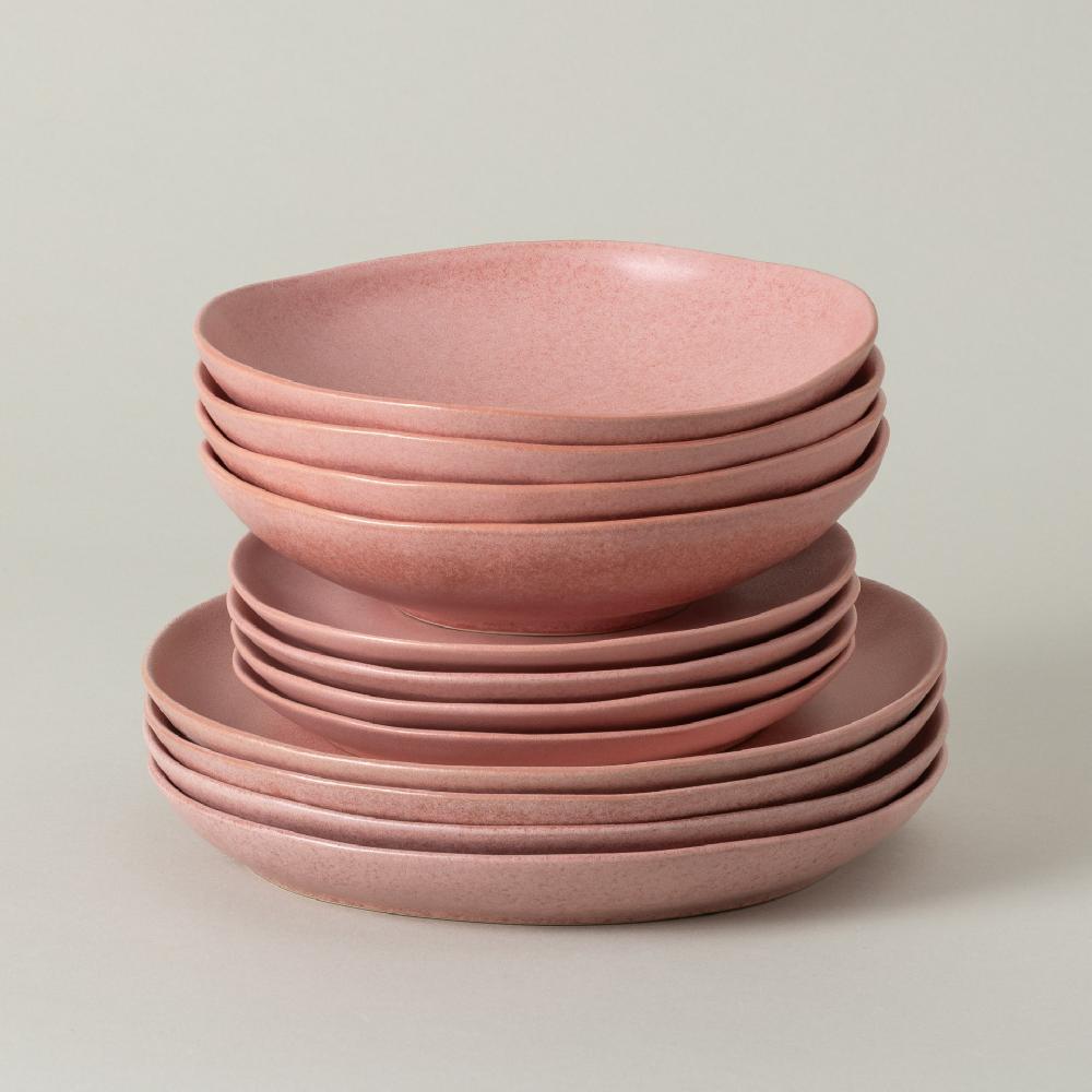 costa nova 12-piece Dinnerware Set with Soup / Pasta Bowl Livia