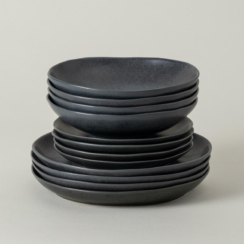 costa nova 12-piece Dinnerware Set with Soup / Pasta Bowl Livia