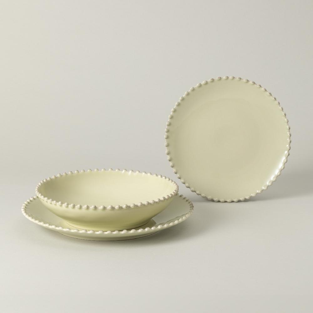 Costa Nova 12-piece Dinnerware Set With Soup / Pasta Bowl Pearl