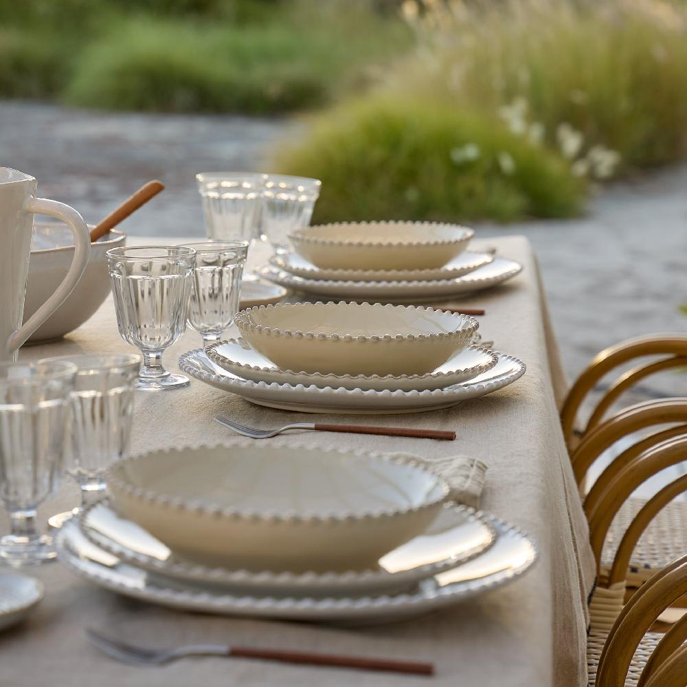 Costa Nova 12-piece Dinnerware Set With Soup / Pasta Bowl Pearl