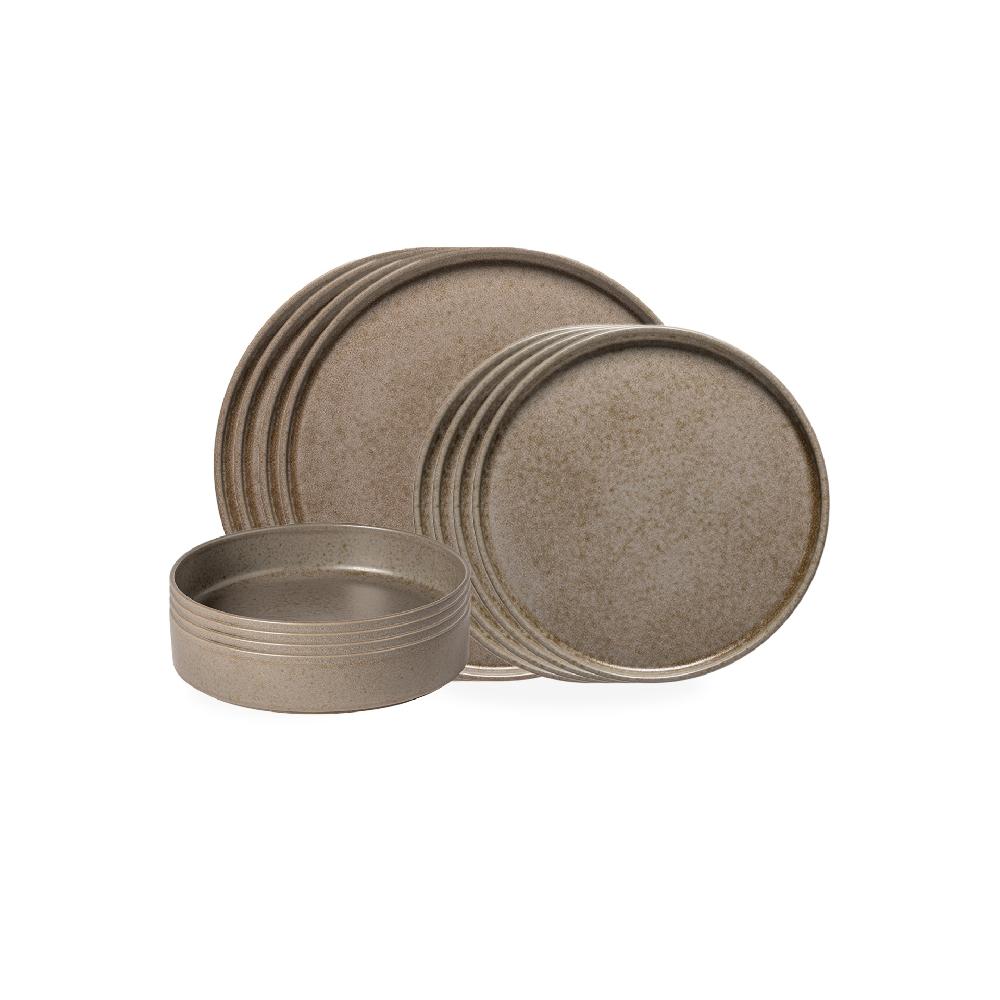 costa nova 12-piece Dinnerware Set with Soup / Pasta Bowl Redonda