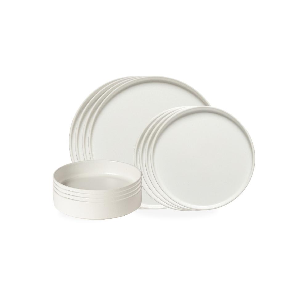 costa nova 12-piece Dinnerware Set with Soup / Pasta Bowl Redonda