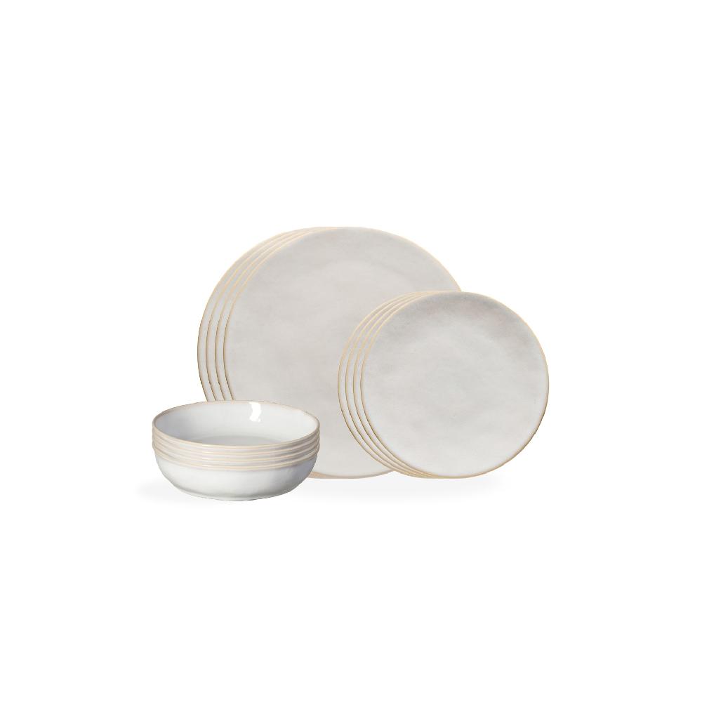 costa nova 12-piece Dinnerware Set with Soup / Pasta Bowl Roda