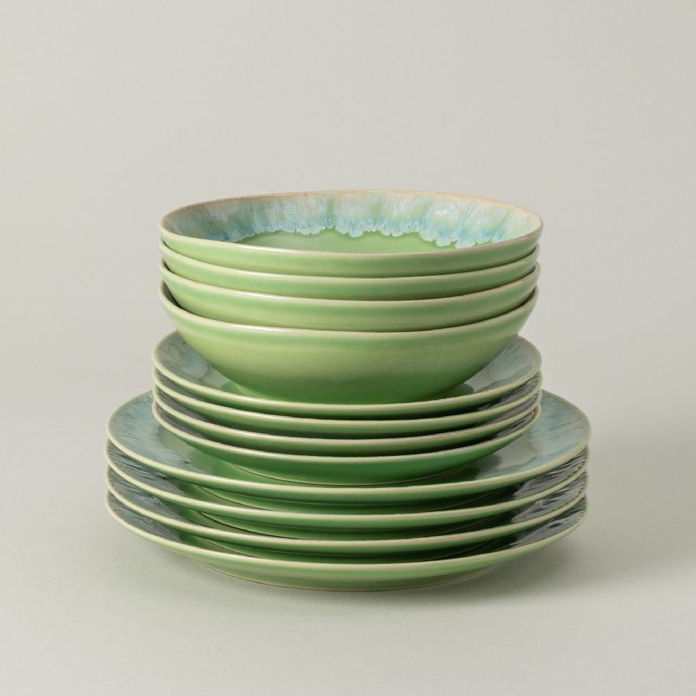 costa nova 12-piece Dinnerware Set with Soup / Pasta Bowl Taormina Casafina by COSTA NOVA