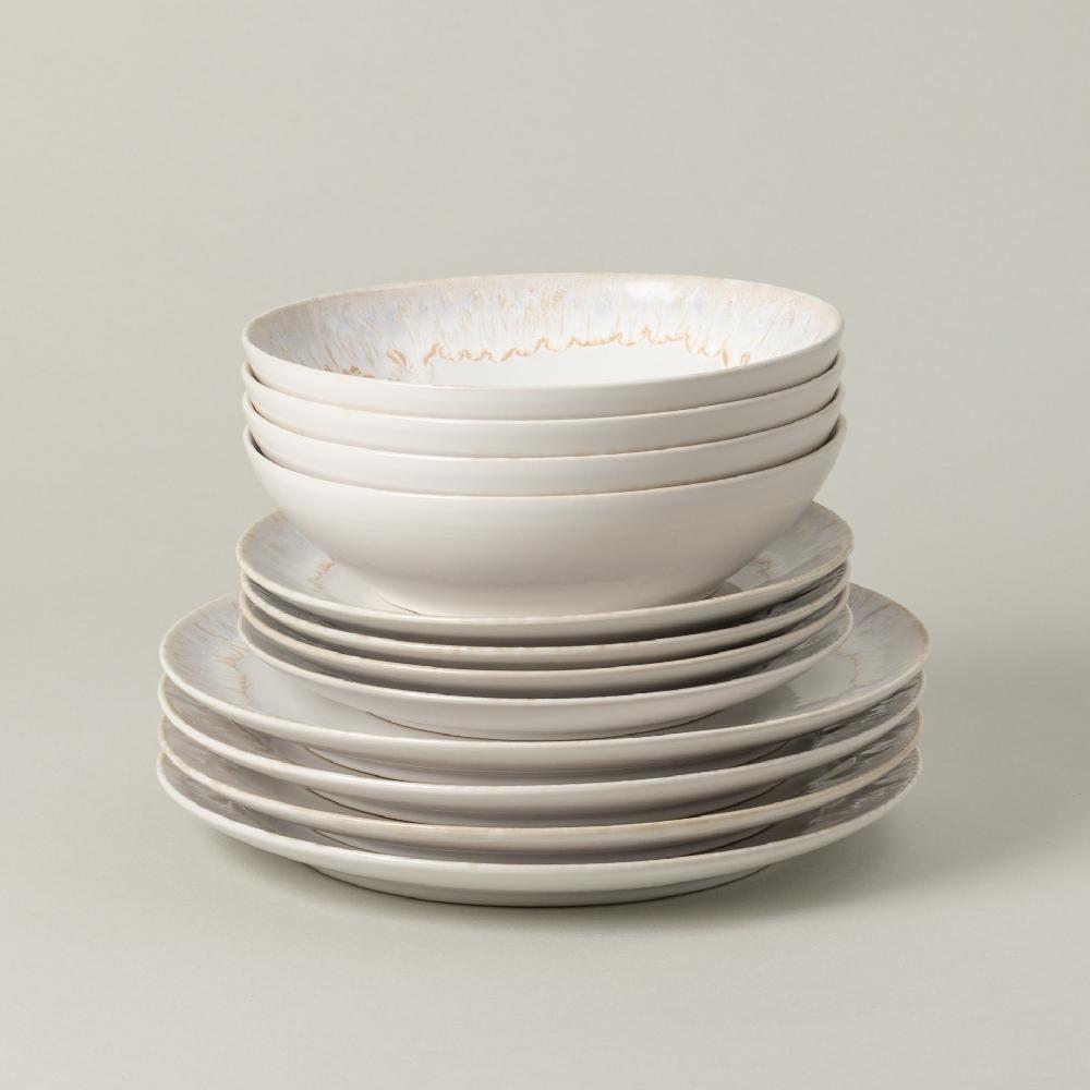 costa nova 12-piece Dinnerware Set with Soup / Pasta Bowl Taormina Casafina by COSTA NOVA