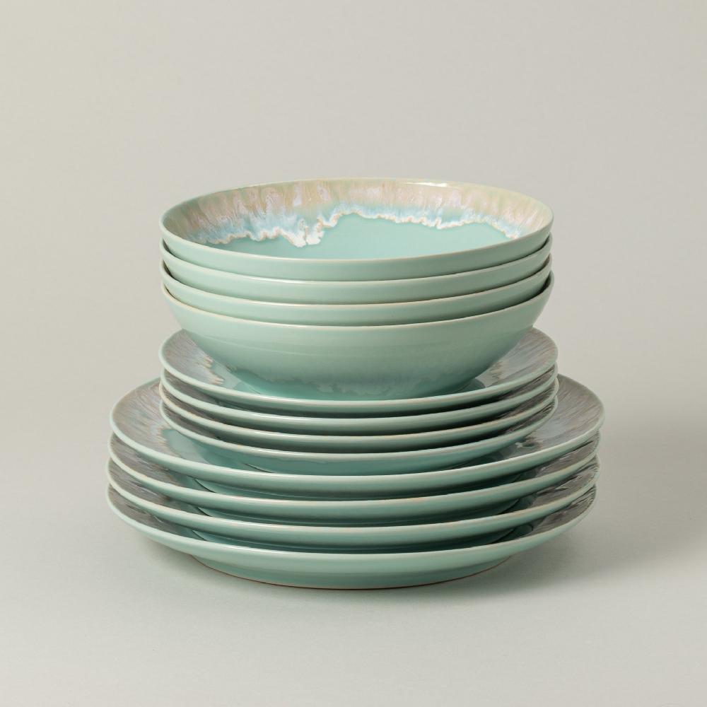 costa nova 12-piece Dinnerware Set with Soup / Pasta Bowl Taormina Casafina by COSTA NOVA