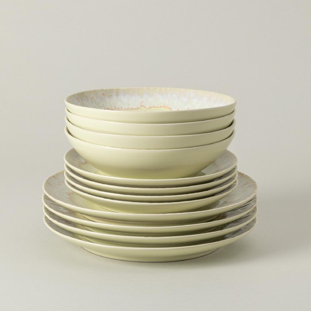 costa nova 12-piece Dinnerware Set with Soup / Pasta Bowl Taormina Casafina by COSTA NOVA