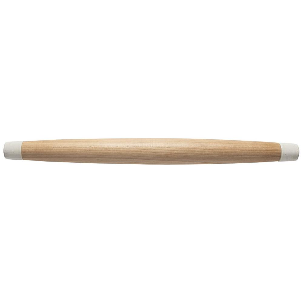 costa nova Beechwood Rolling Pin with Ceramic Edges Beech Collection by Casafina