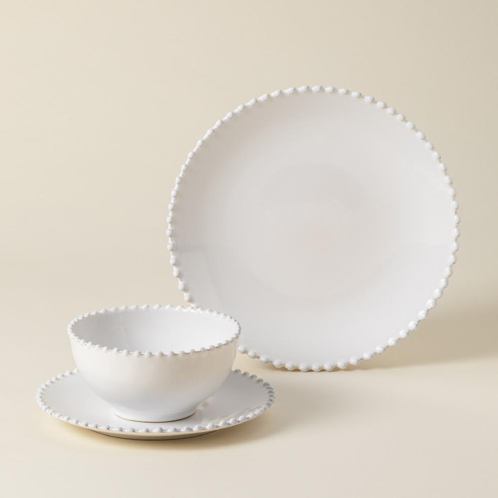Costa Nova 12-piece Dinnerware Set With Bowl Pearl
