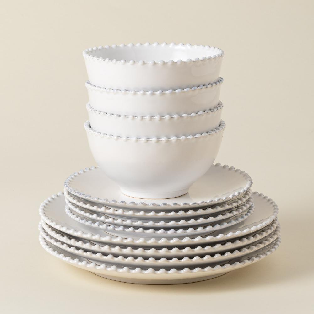 costa nova 12-piece Dinnerware Set with Bowl Pearl