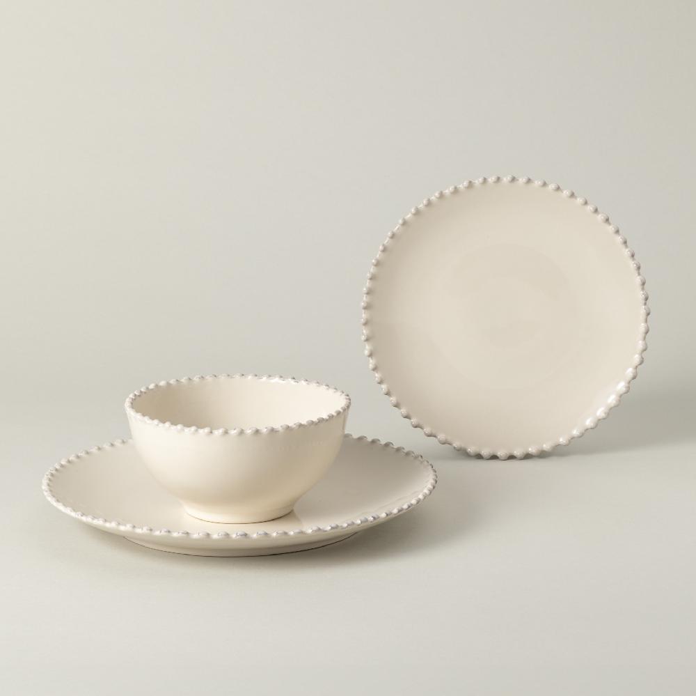 Costa Nova 12-piece Dinnerware Set With Bowl Pearl