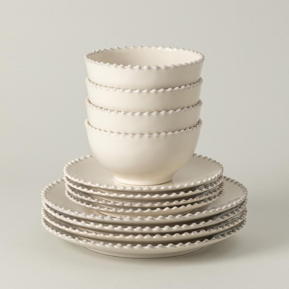 costa nova 12-piece Dinnerware Set with Bowl Pearl costa nova 12-piece Dinnerware Set with Bowl Pearl