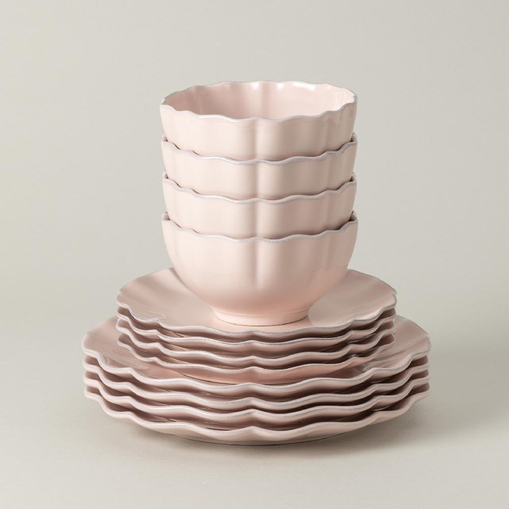 Costa Nova 12-piece Dinnerware Set With Bowl Rosa
